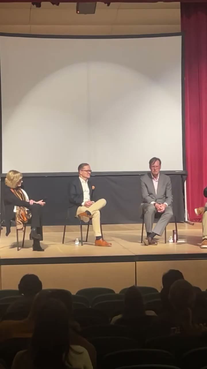 Panelists discussing Redemption Time after the University of the Pacific screening